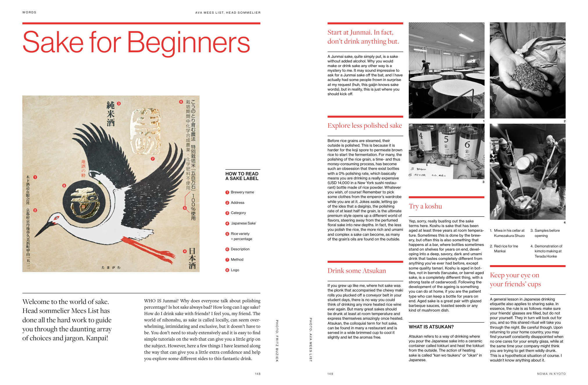 Sake for Beginners opening spread